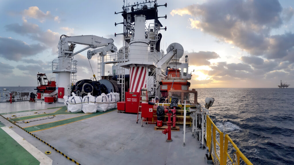 On board a research ship