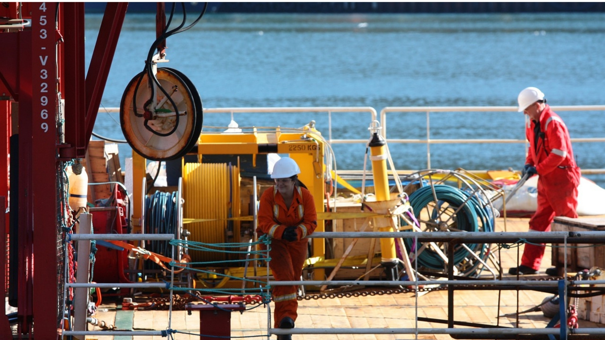 Ship being repaired
