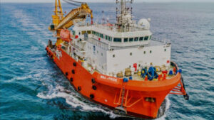 Ship sailing in the open seas