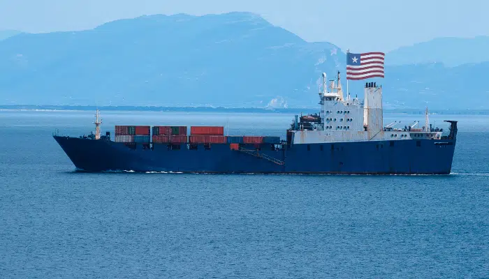 Liberia flagged Cargo Ship