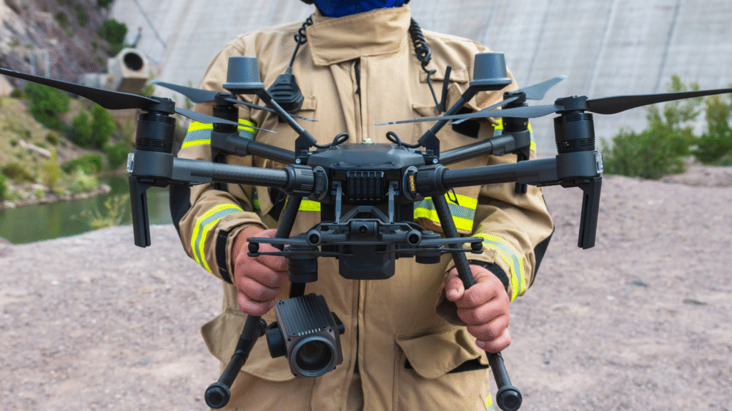 Drone with multiple fans operated by a person