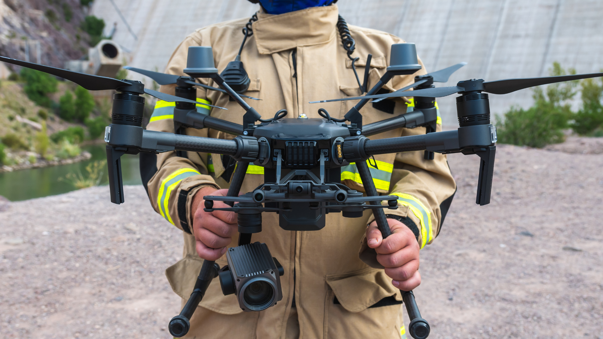 Drone with multiple fans operated by a person