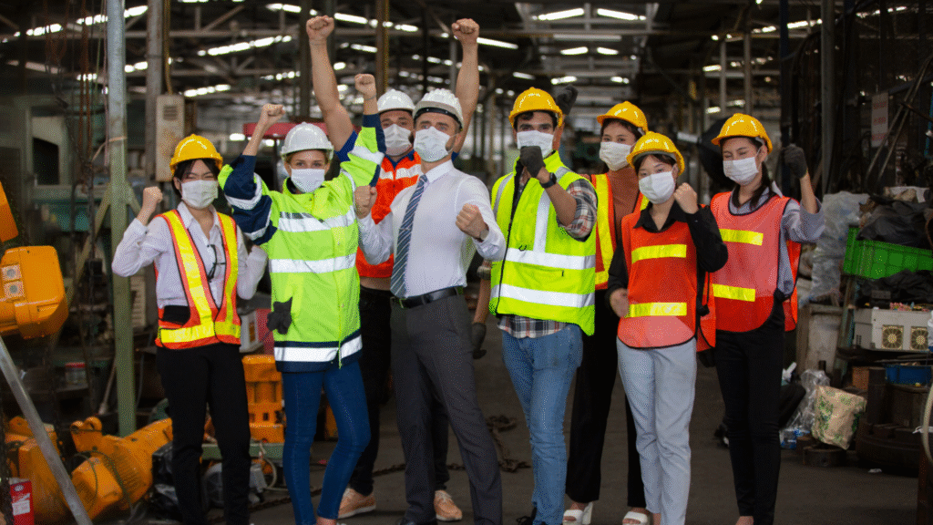 A Group of Oil and Gas Workers