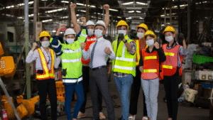 A Group of Oil and Gas Workers