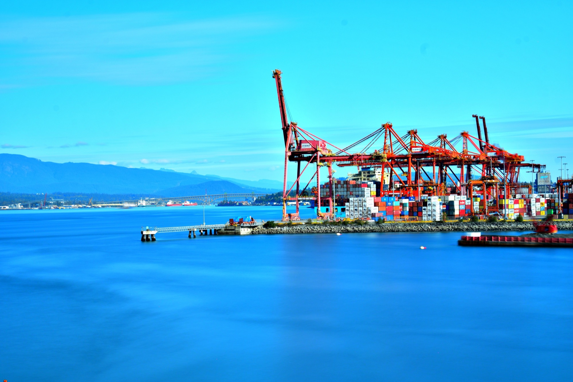 Ship alongside in port