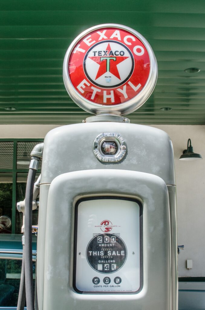 Antique gas pump