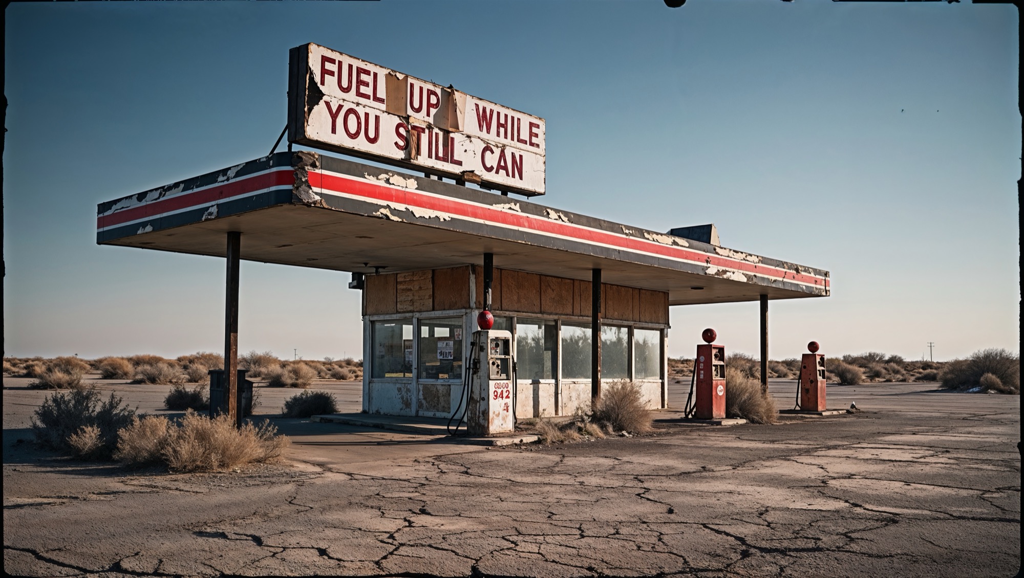 Abandoned fuel station